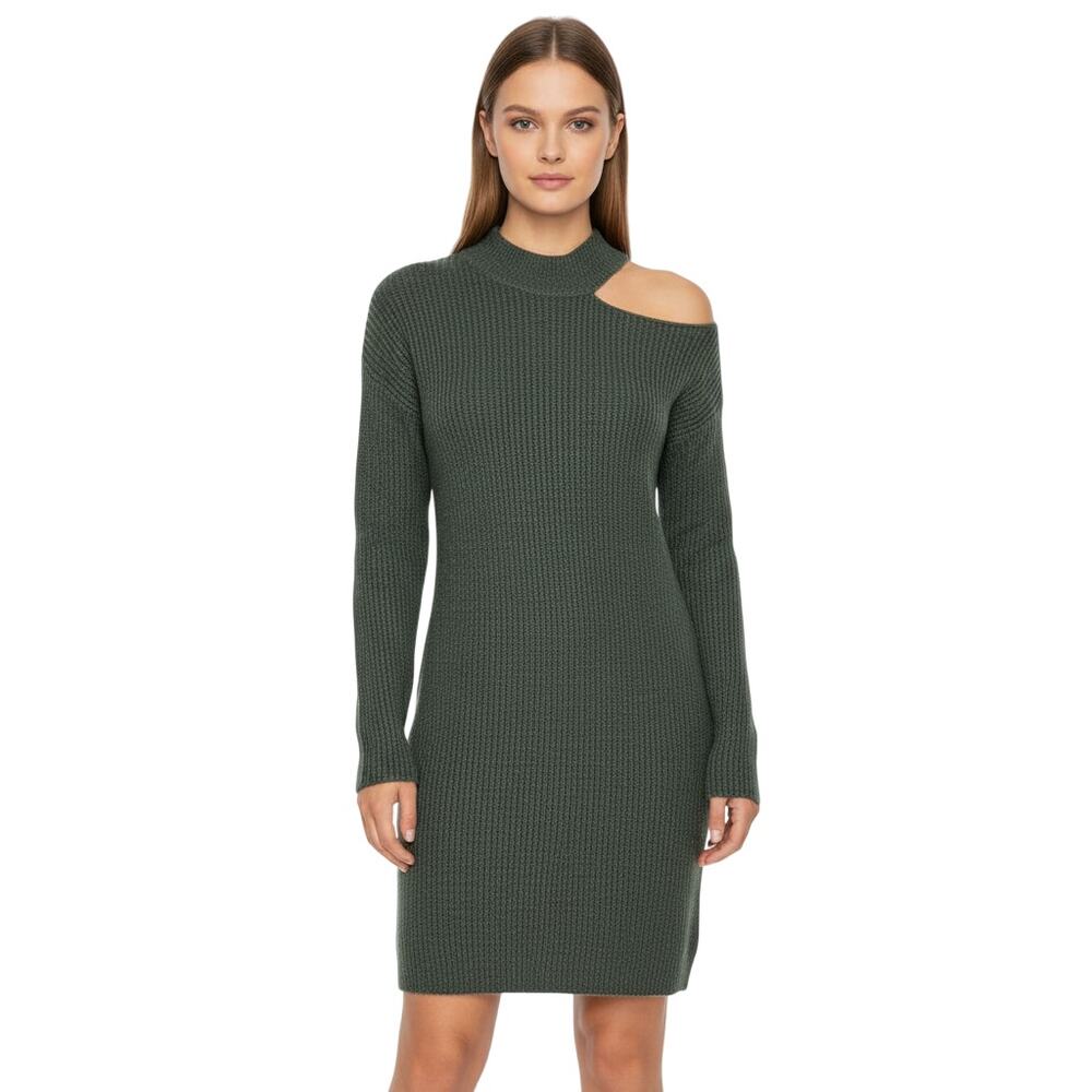Stitch Drop Above Keyboard Sweater Dress Sage Green Women’s NWT Size Small